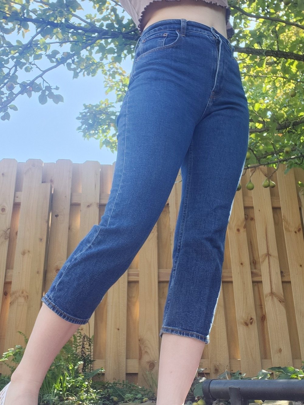 Abercrombie & Fitch 26/2XS Ankle Straight Ultra High Rise Jeans Dark Wash Denim
